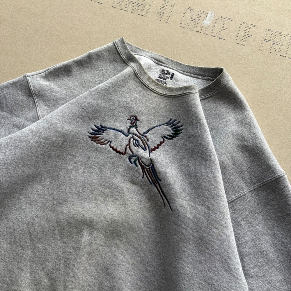 Vintage 90s Fruit of the Loom Pheasant Crewneck Sweater